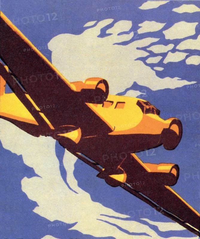 Airplane in the Clouds.