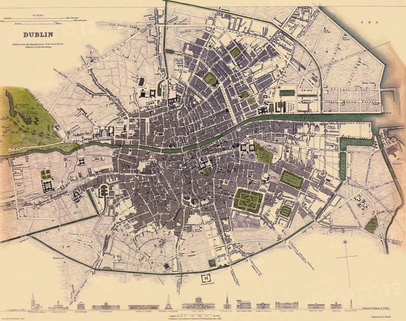 Map of Dublin.