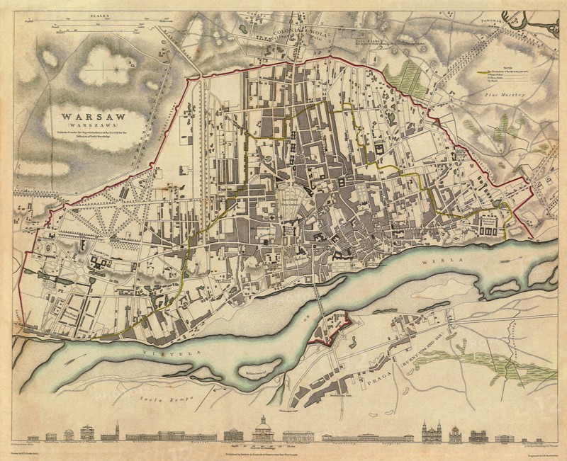 Map of Warsaw.