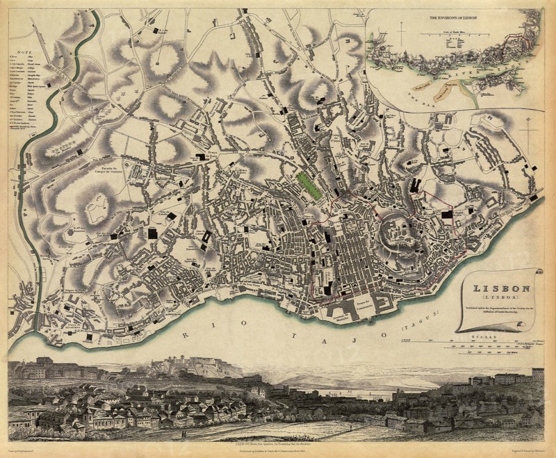 Map of Lisbon.