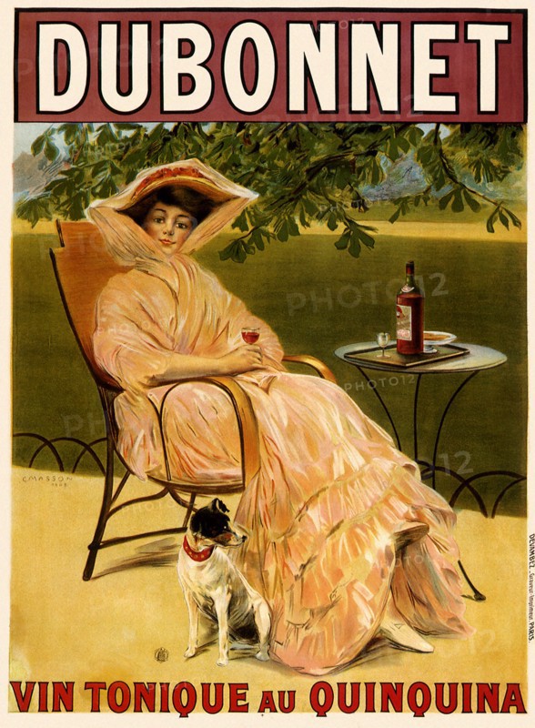 Woman with Wine and Dog.