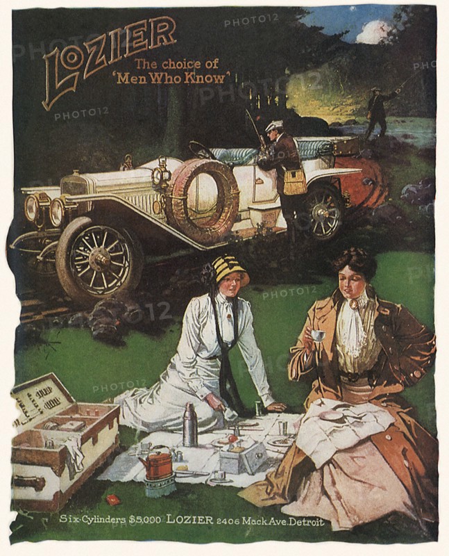 Women Picnic as Men Fish.