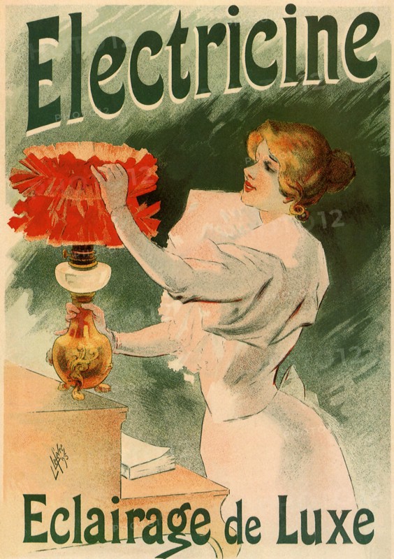 Poster Advertisement for Electric Lamps.