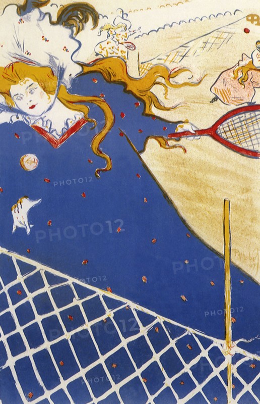 Woman playing Tennis.