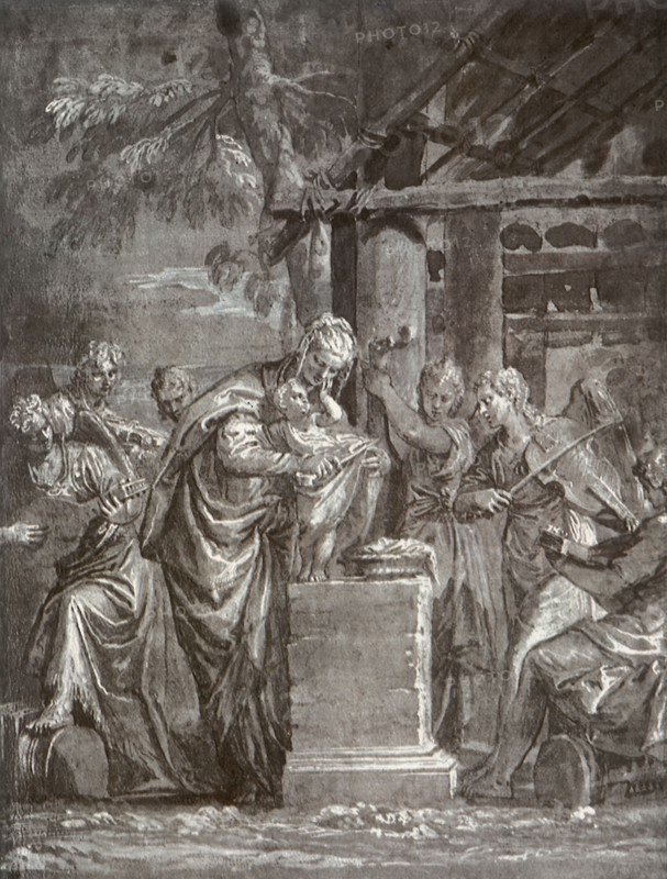 Madonna and Child with Six Angels.
