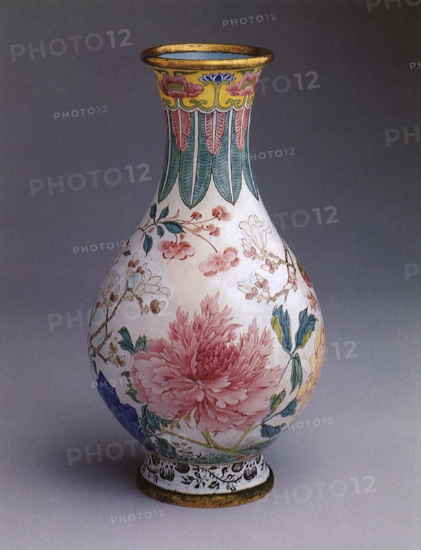 Painted Enamel Vase.