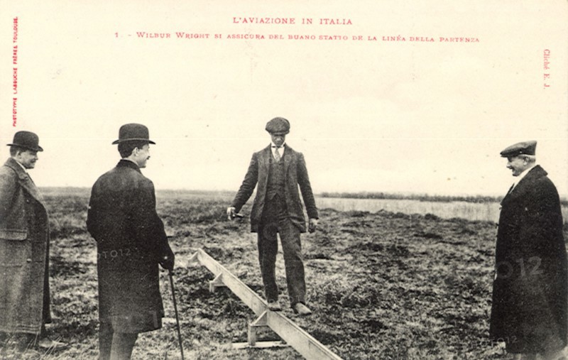 Wilbur Wright Balancing on a Wooden Beam.