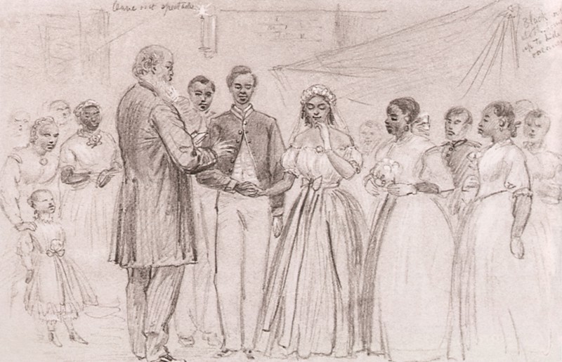 Marriage of a Coloured Soldier at Vicksburg.