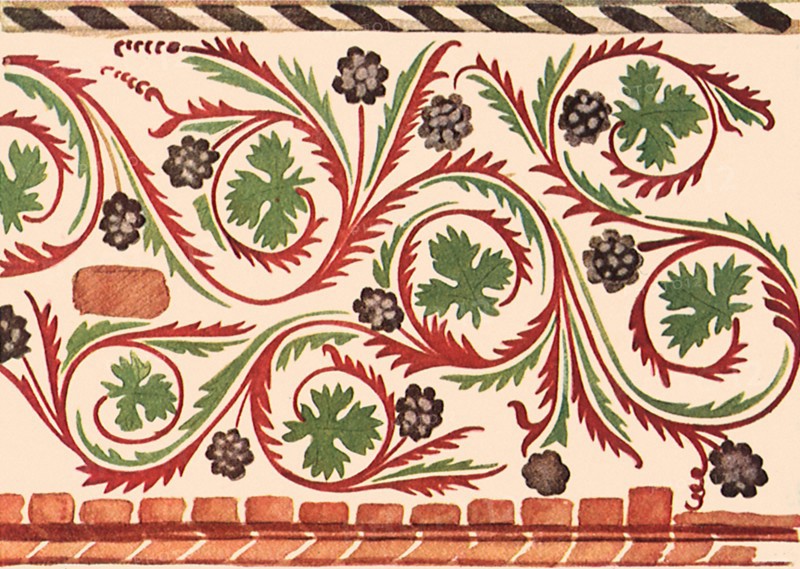 German Floral Pattern Motif.