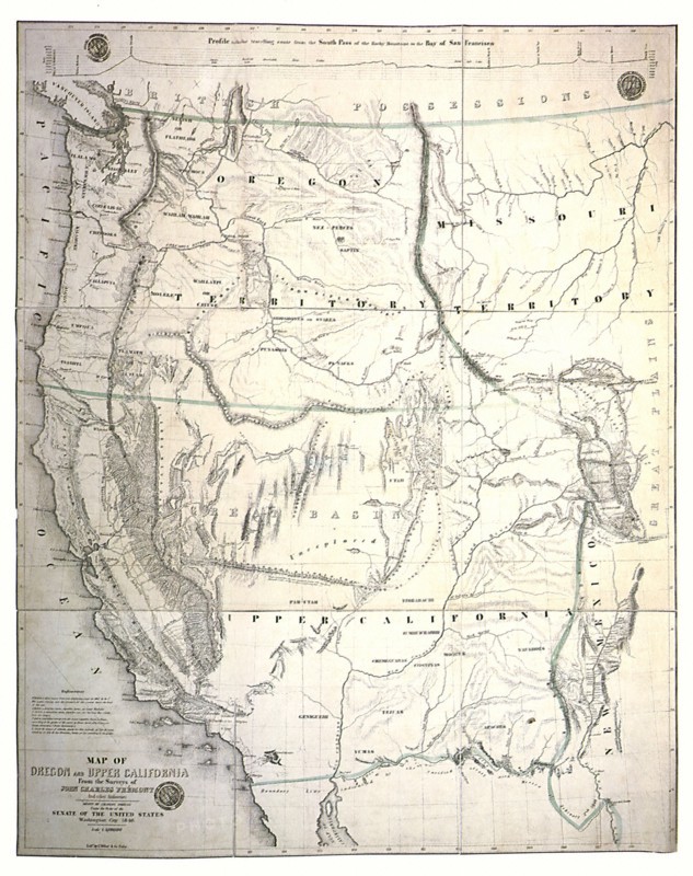 Map of Oregon and Upper California.