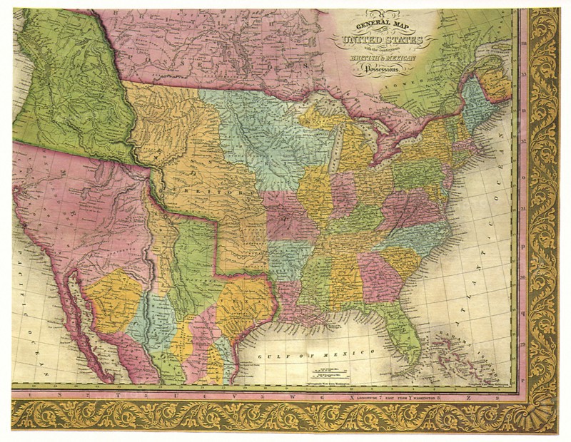 A General Map of the United States.