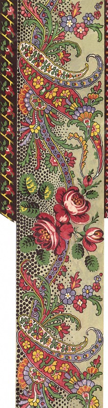 Floral Paisley Border Pattern.