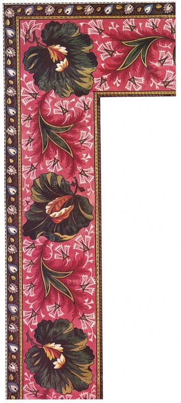 Green Leaf on Pink Background Pattern.