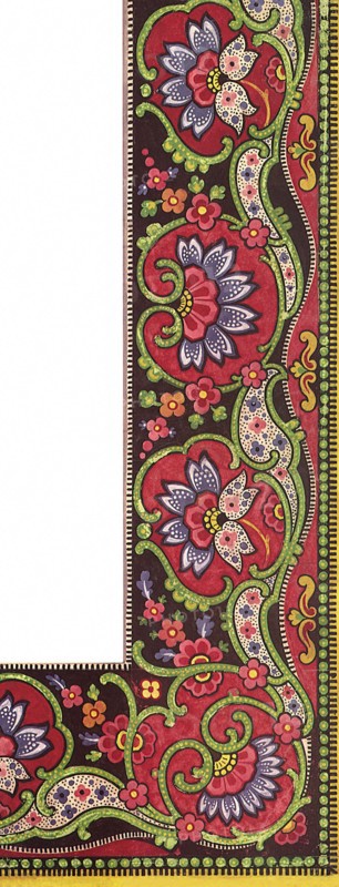 Paisley Floral Border Pattern.