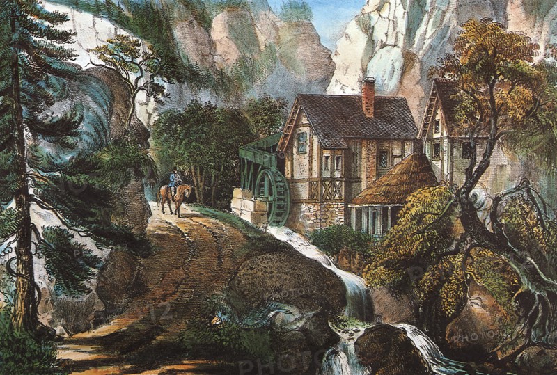 Puzzle Picture - Old Swiss Mill.