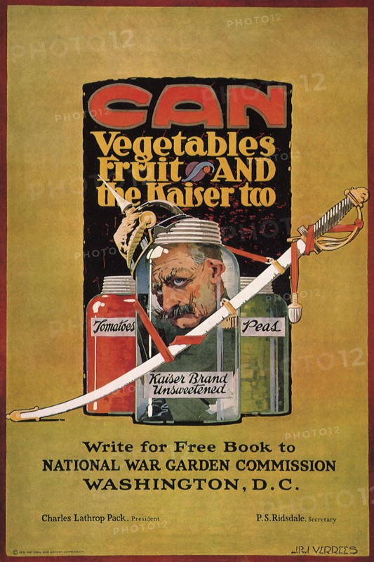 Can Vegetebles, Fruit, and the Kaiser too.