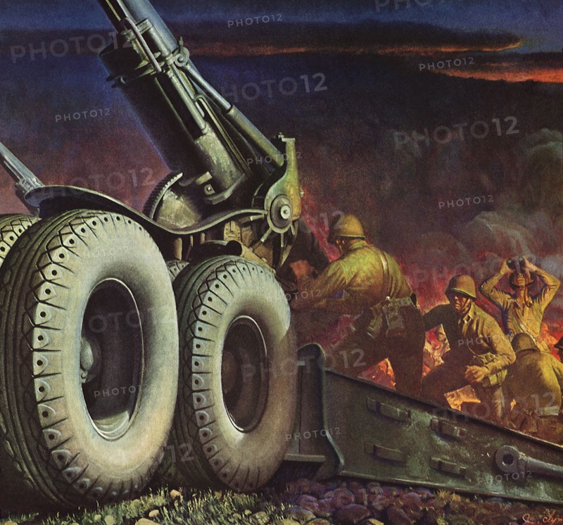 Soldiers man Cannon.