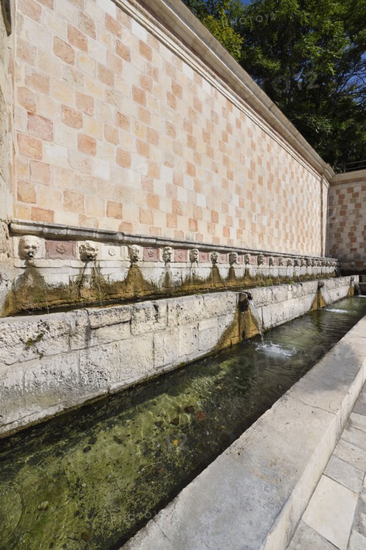 Fountain of the 99 Spouts. L'Aquila. Abruzzo. Italy