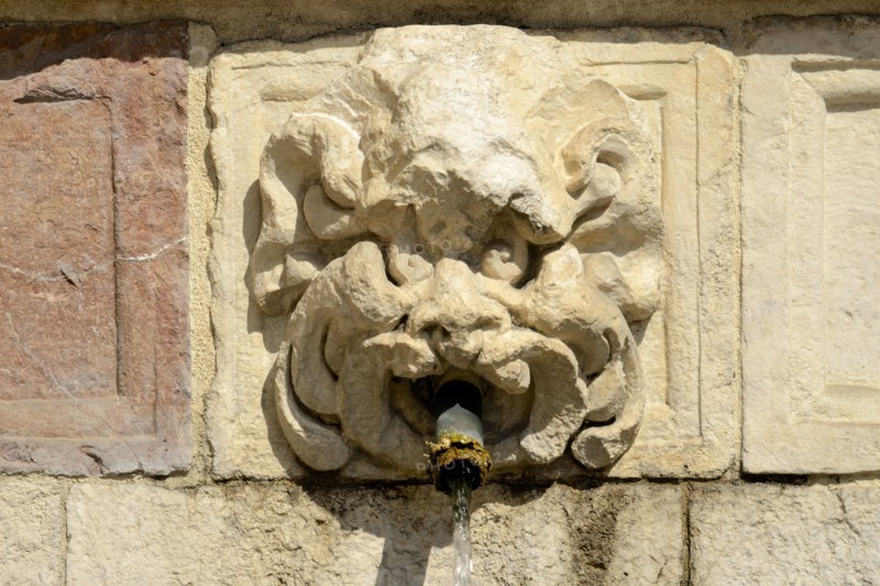 Fountain of the 99 Spouts. L'Aquila. Abruzzo. Italy