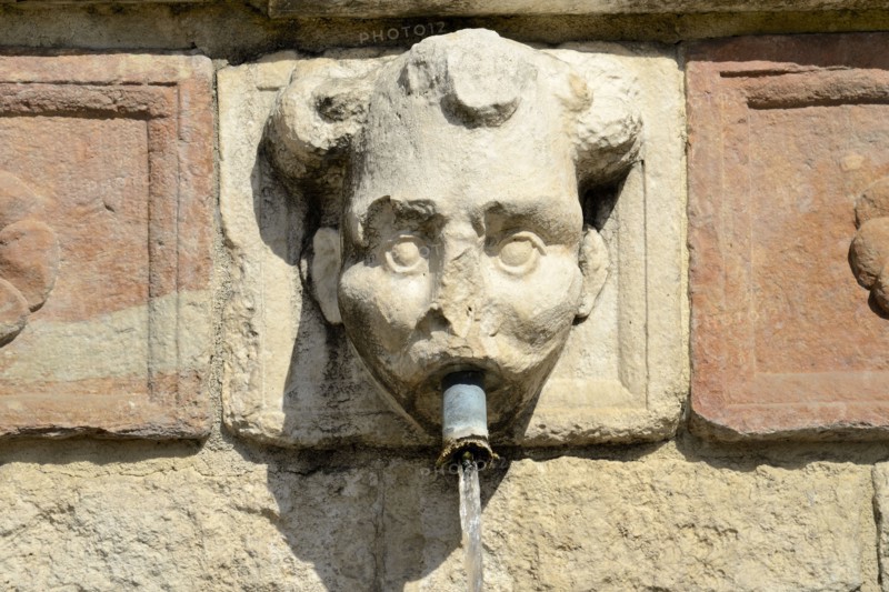 Fountain of the 99 Spouts. L'Aquila. Abruzzo. Italy
