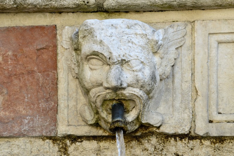 Fountain of the 99 Spouts. L'Aquila. Abruzzo. Italy