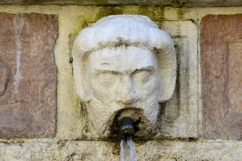 Fountain of the 99 Spouts. L'Aquila. Abruzzo. Italy