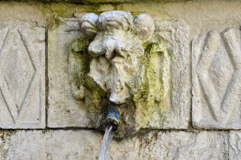 Fountain of the 99 Spouts. L'Aquila. Abruzzo. Italy
