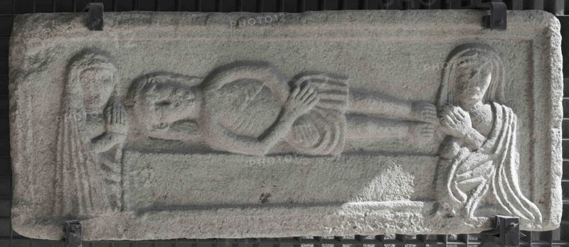 Frontal of a stone tomb