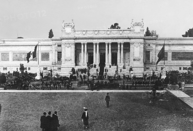 rome inauguration de l'exposition internationale des beaux-arts a valle giulia, 1911