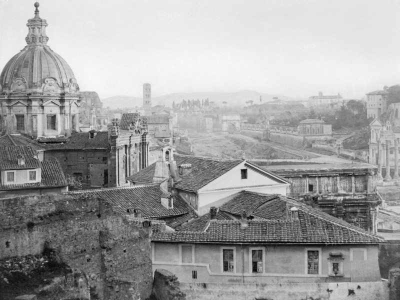 italy, lazio, rome, colle palatino, chiesa di santa maria liberatrice 1875 about