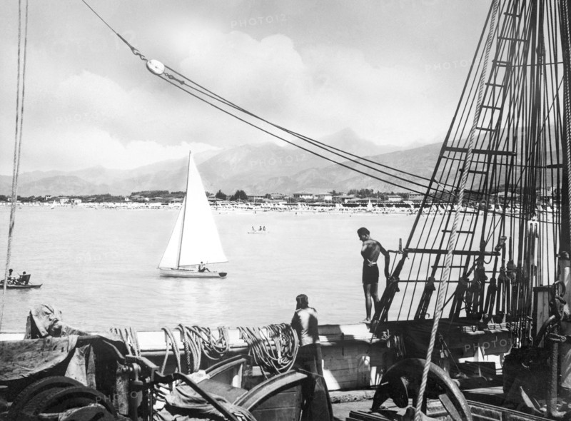 italy, tuscany, forte dei marmi, 1930