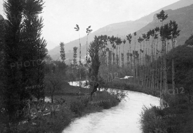 italy, umbria, nera river after scheggino, 30's