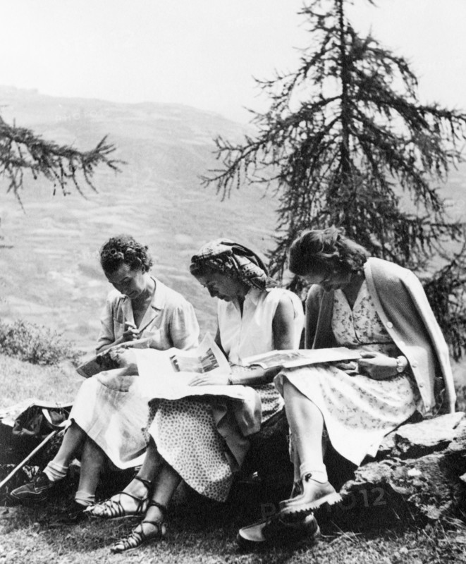 italy, valle d'aosta, champorcher, chemin du roi, 1948