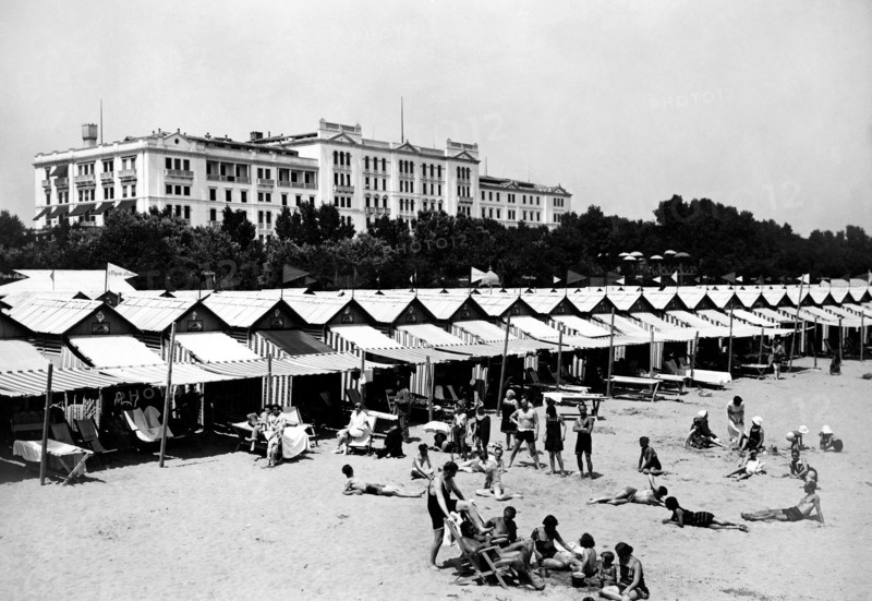venise, lido, grand hotel des bains et cabanes