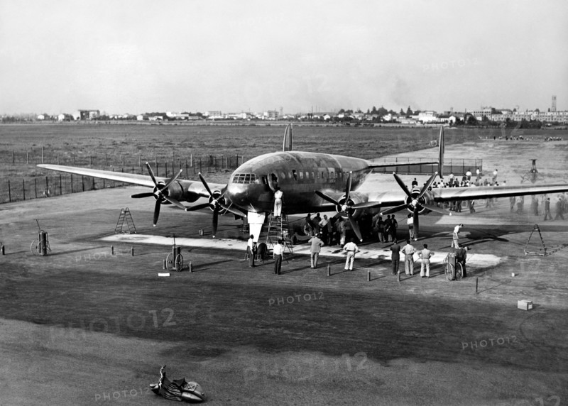quadri-moteur bz308 en vol d'essai, 1948