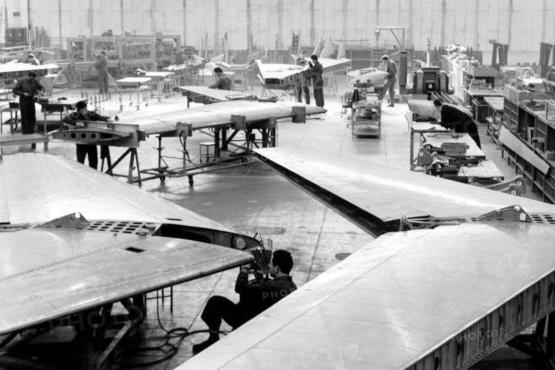 département de finition et de contrôle des stabilisateurs de la caravelle fiat, 1960