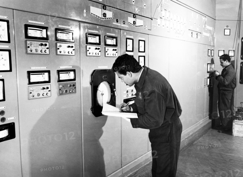 panneau de contrôle des sels de potassium à montecatini, 1962