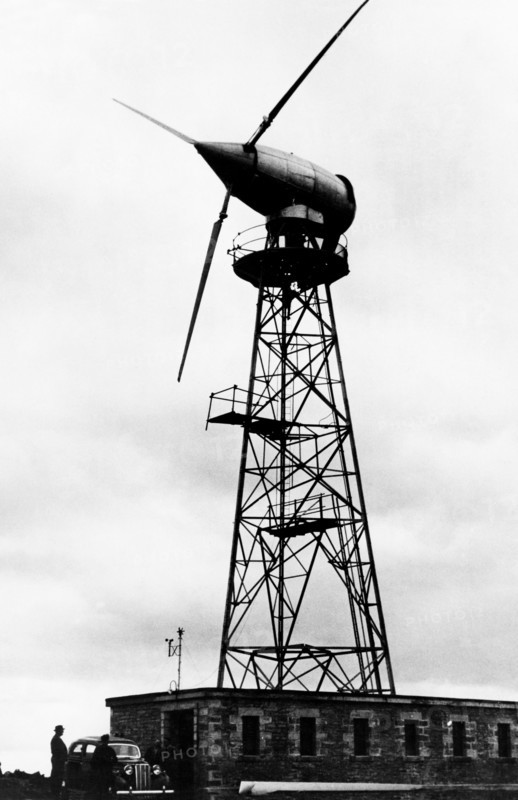 éolienne sur les îles orkney, 1959
