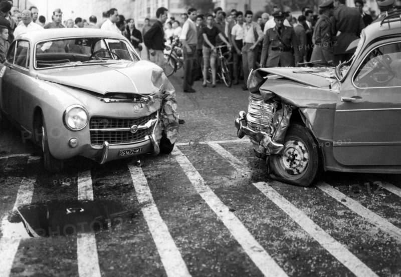 accident de voiture, 1955