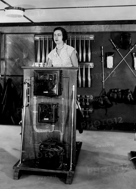 marine, navire à moteur victoria, gymnase, 1930