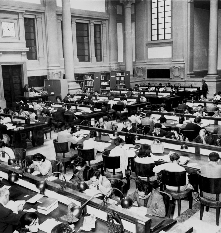 salle de lecture de la bibliothèque, 1965