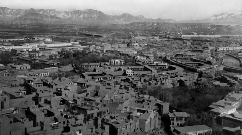 service de kaboul, vue du vieux kaboul, 1951