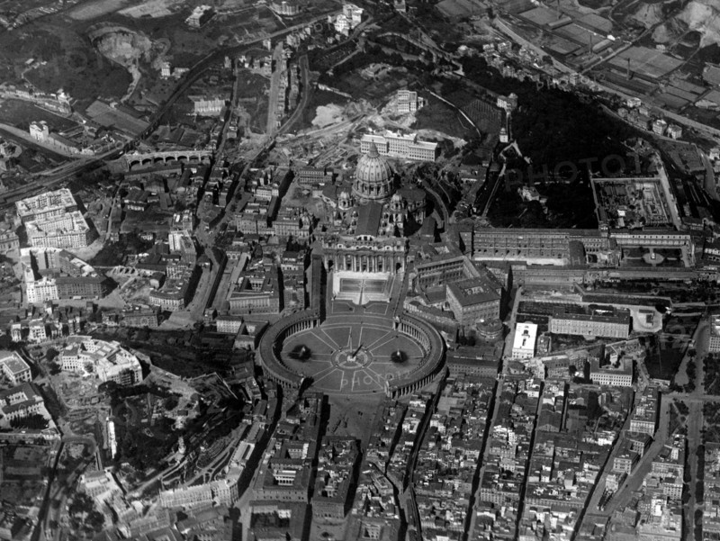 service vatican, vue de la piazza san pietro, 1920