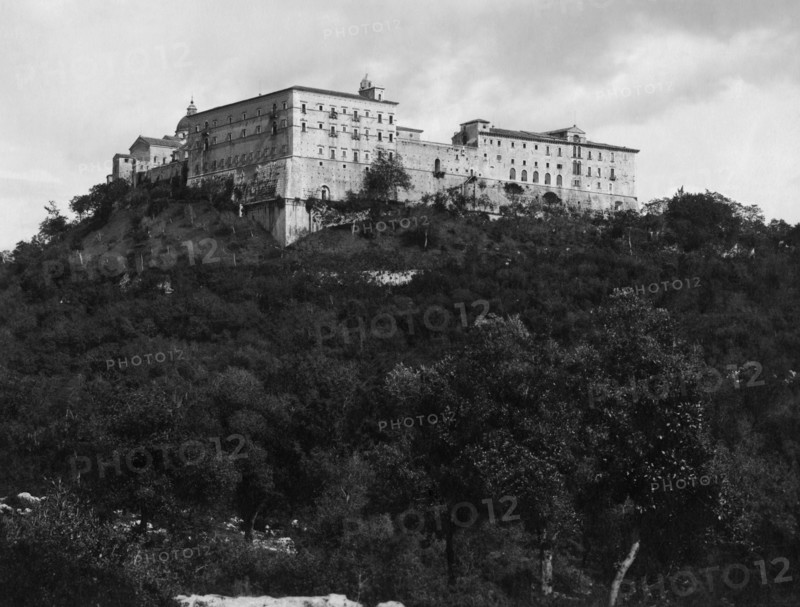 vue de l'abbaye du montecassino, 1910 1920