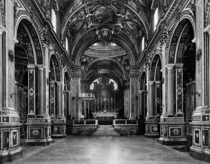 Intérieur de l'abbaye de montecassino, frosinone, 1910