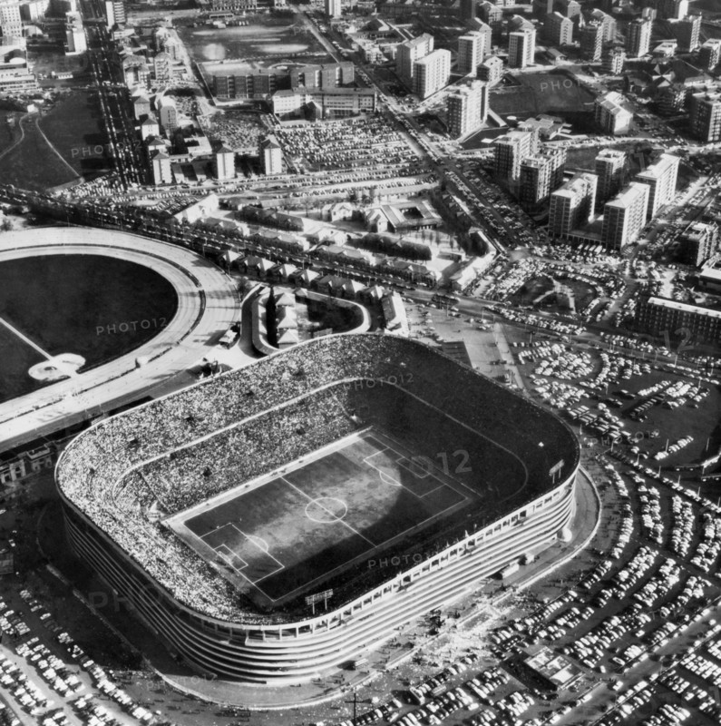 italie, lombardie, milan, le stade san siro, 1971