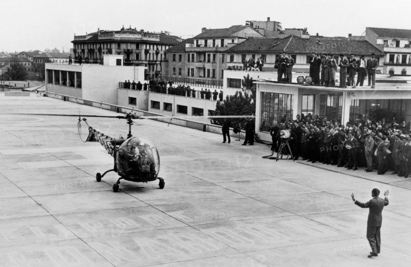 italie, lombardie, milan, inauguration de la foire commerciale, 1950