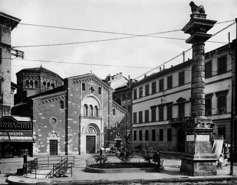 italie, milan, église de san babila, 1900 1910