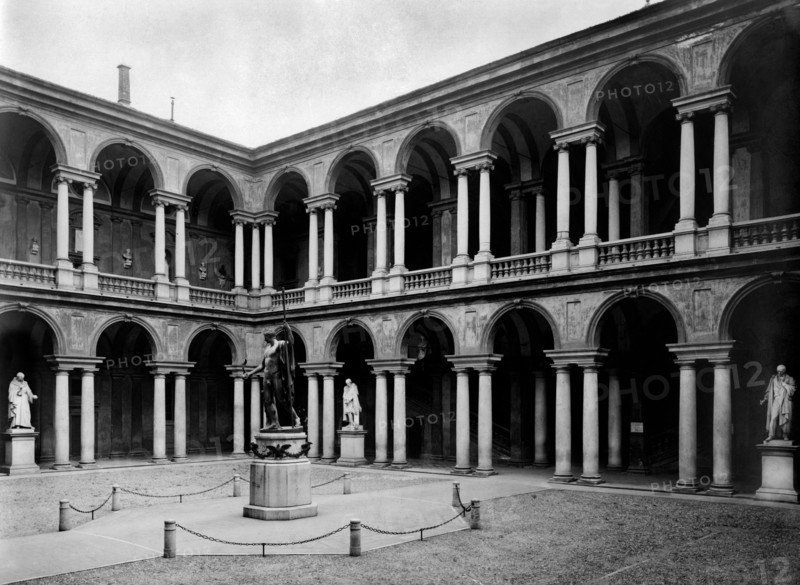 italie, milan, cour de brera construite en 1565 par pellegrini, 1910 1920