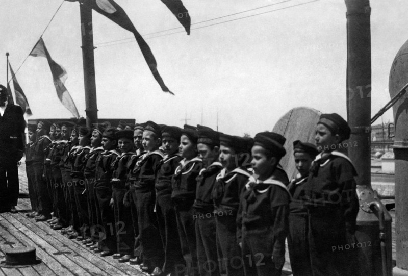 italie, sardaigne, petits marins de Cagliari, 1921